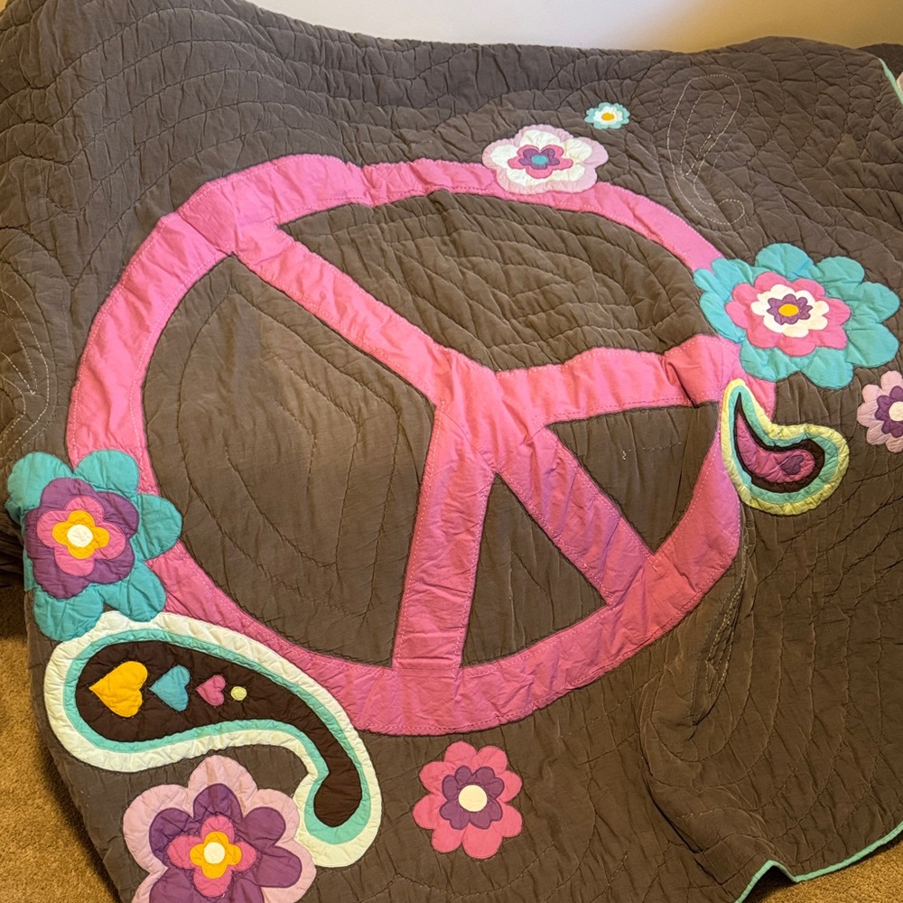 Pottery Barn Teen  Peace Quilt
